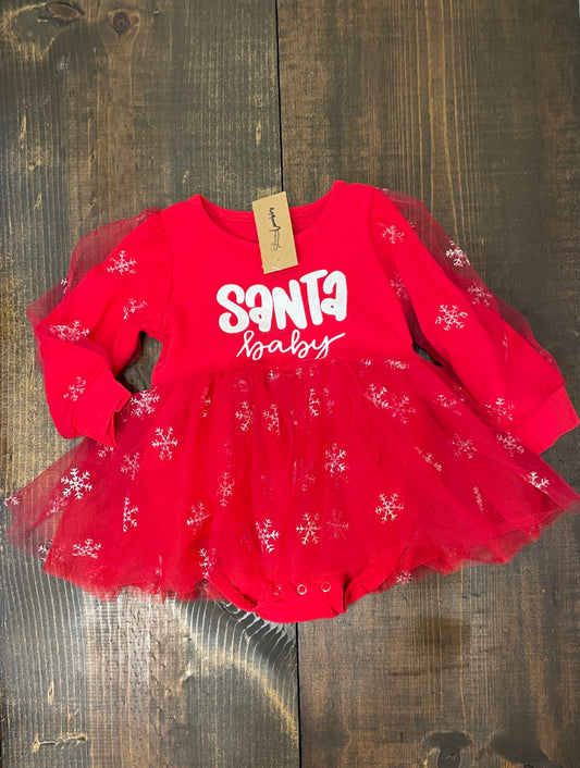 Santa Baby Onesie Dress