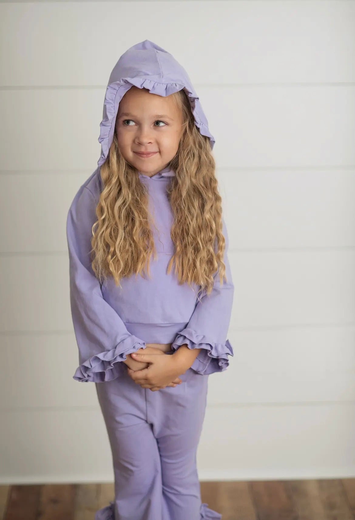 Lavender Hooded Ruffled Set