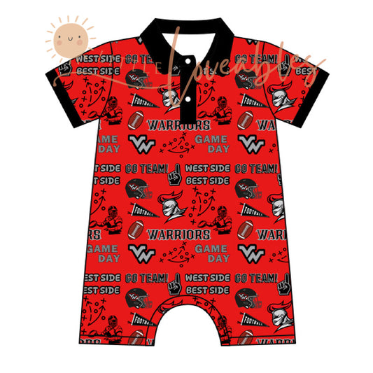 Boys WEST Polo Romper *PREORDER*