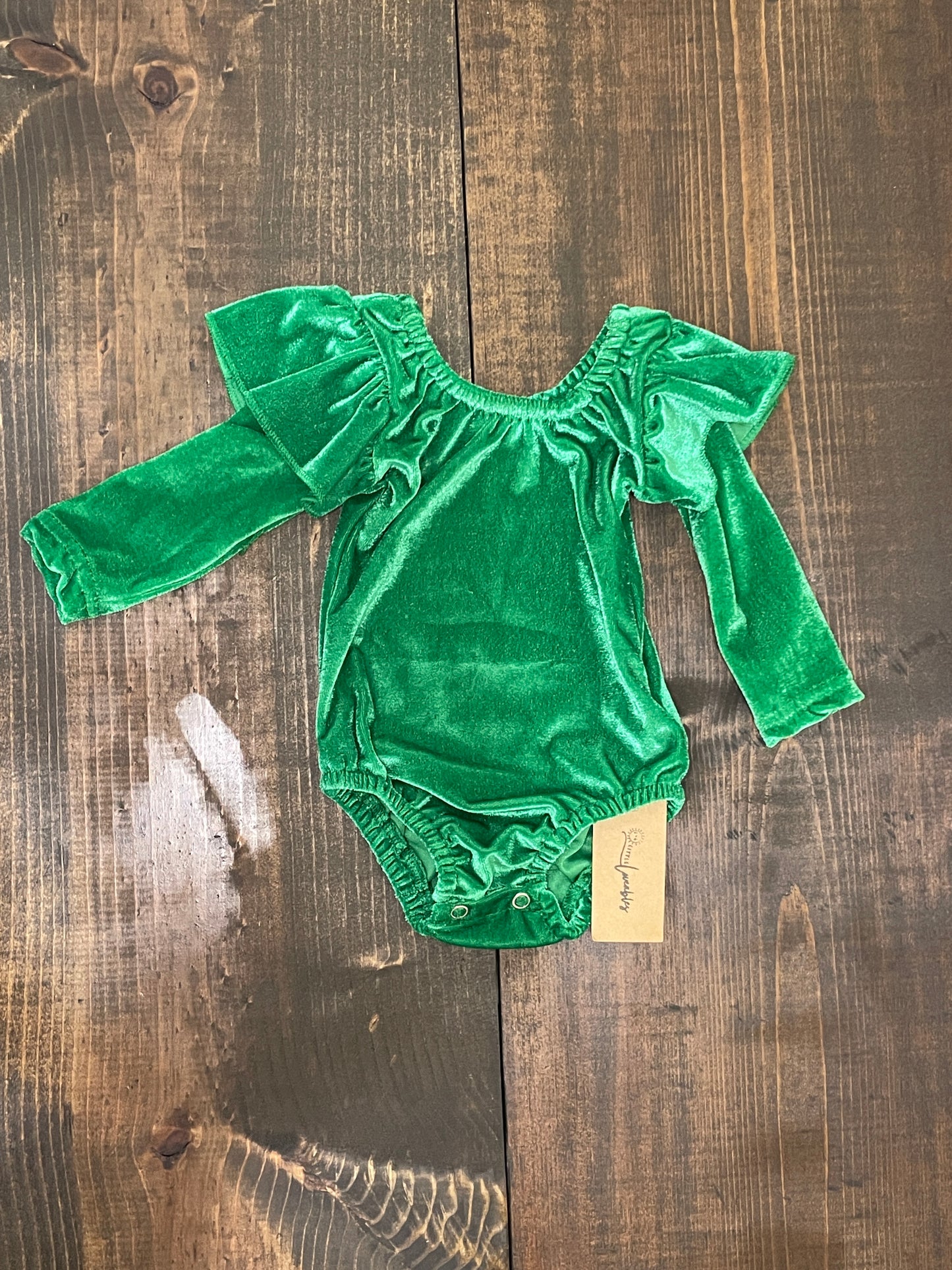 Green Velvet Romper