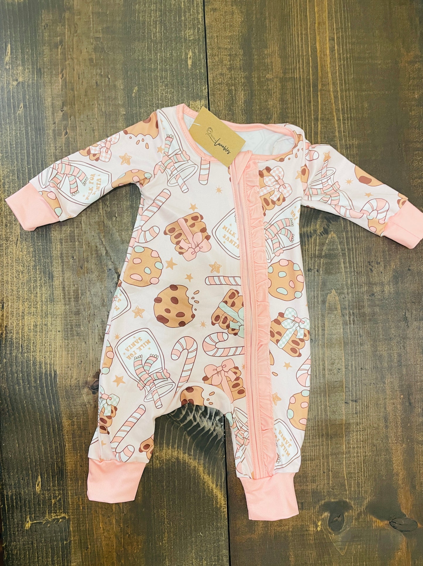 Pink Night Before Christmas Romper