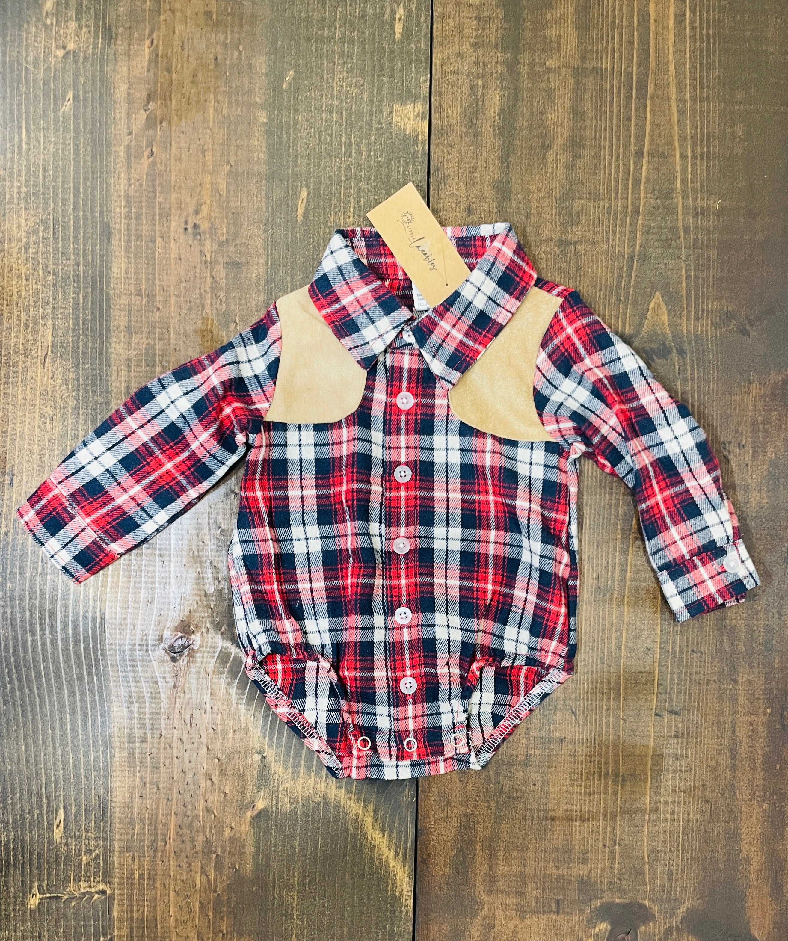 Red discount flannel onesie