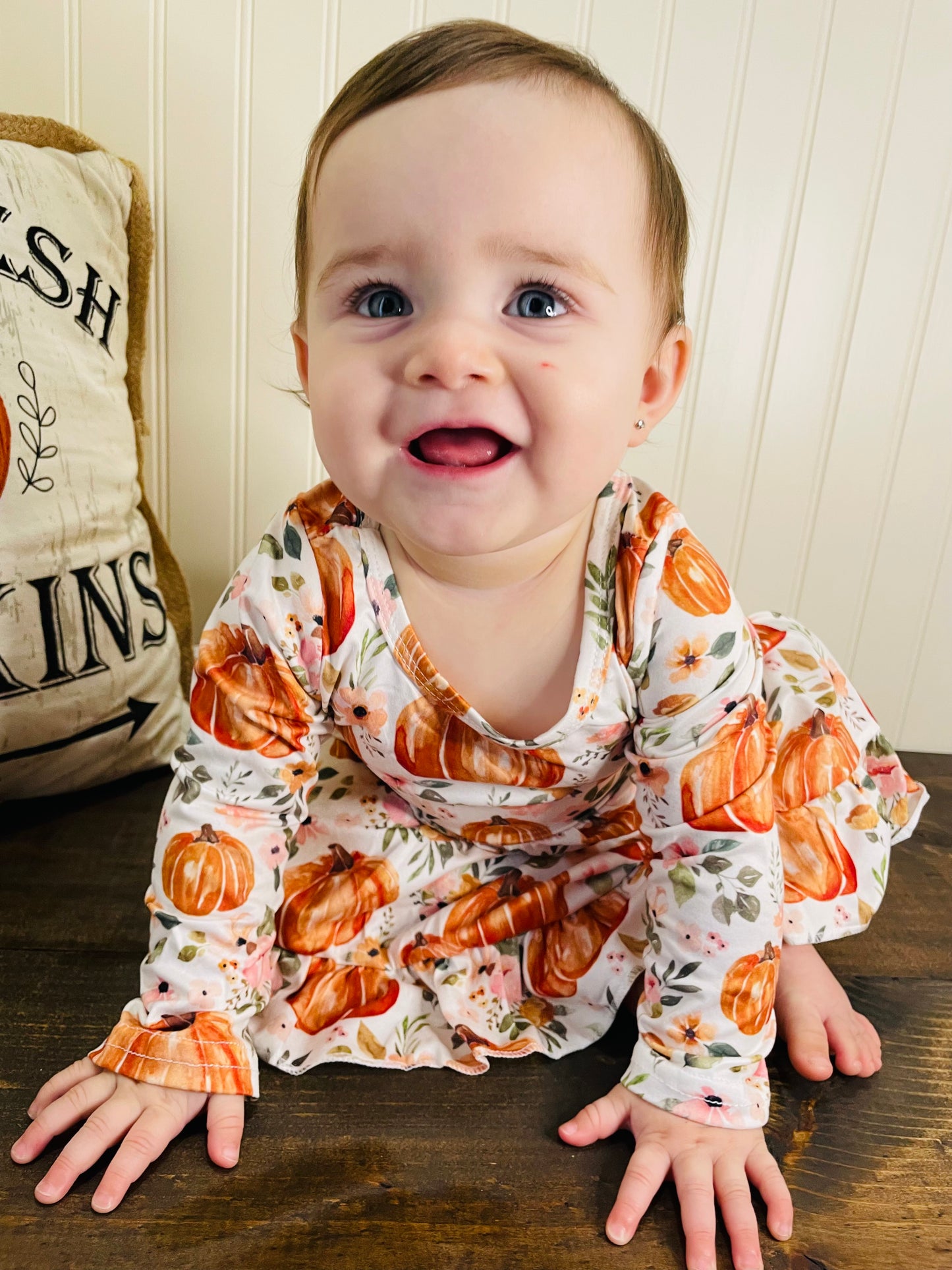 Orange Floral & Pumkin Dress