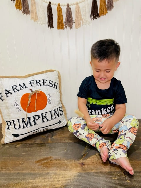 Franken Halloween PJ Set